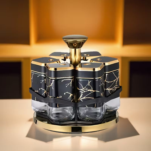 رف دوار 360 درجة لتوابل المطبخ