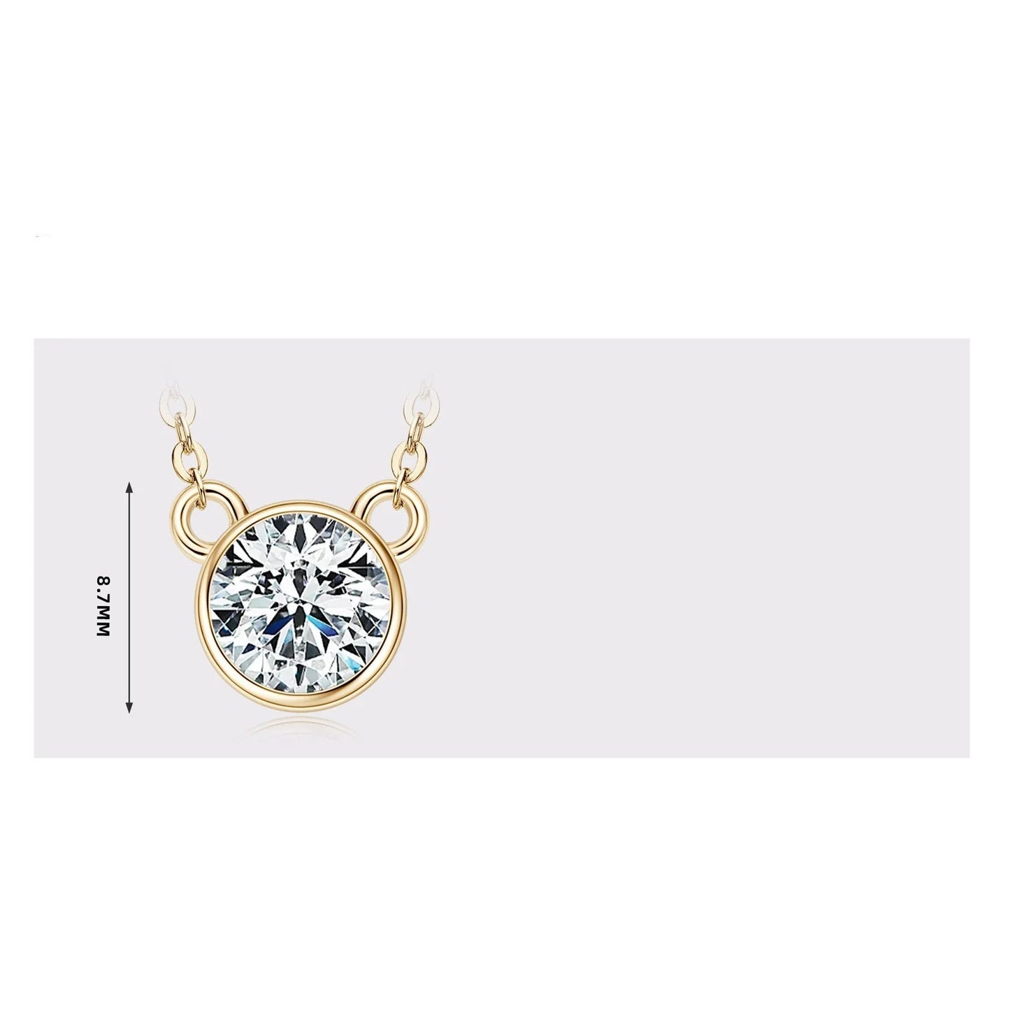 1-Karat Moissanite Solitaire Necklace