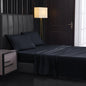 Solid Color Four-piece Sanded Bedsheet Set