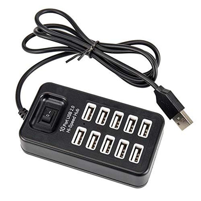 10-Port High-Speed USB Charging Hub