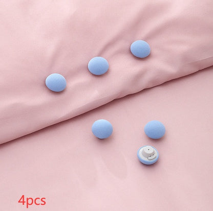 Mushroom Quilt Holder Macaron Non-Slip BedSheet Clips Quilt Clip One-Click To Unlock Sheets Non-Slip Fixing Clip Shelf Plate