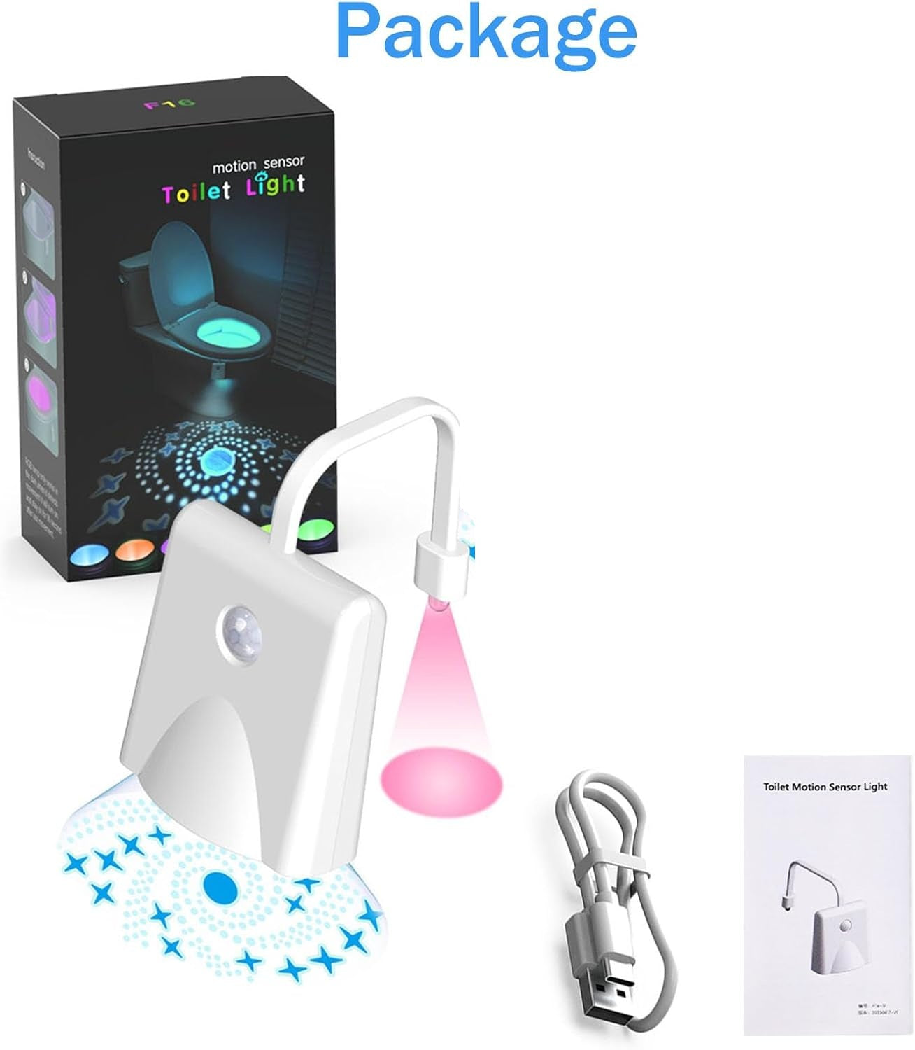 Motion Sensor LED Toilet Night Light