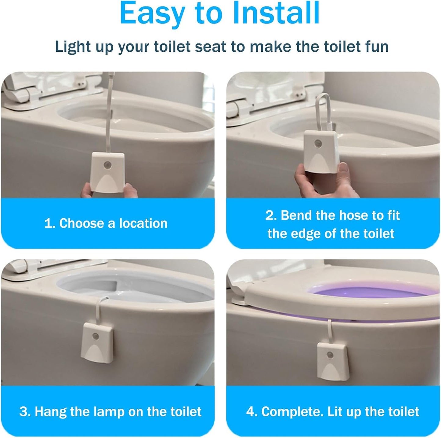 Motion Sensor LED Toilet Night Light