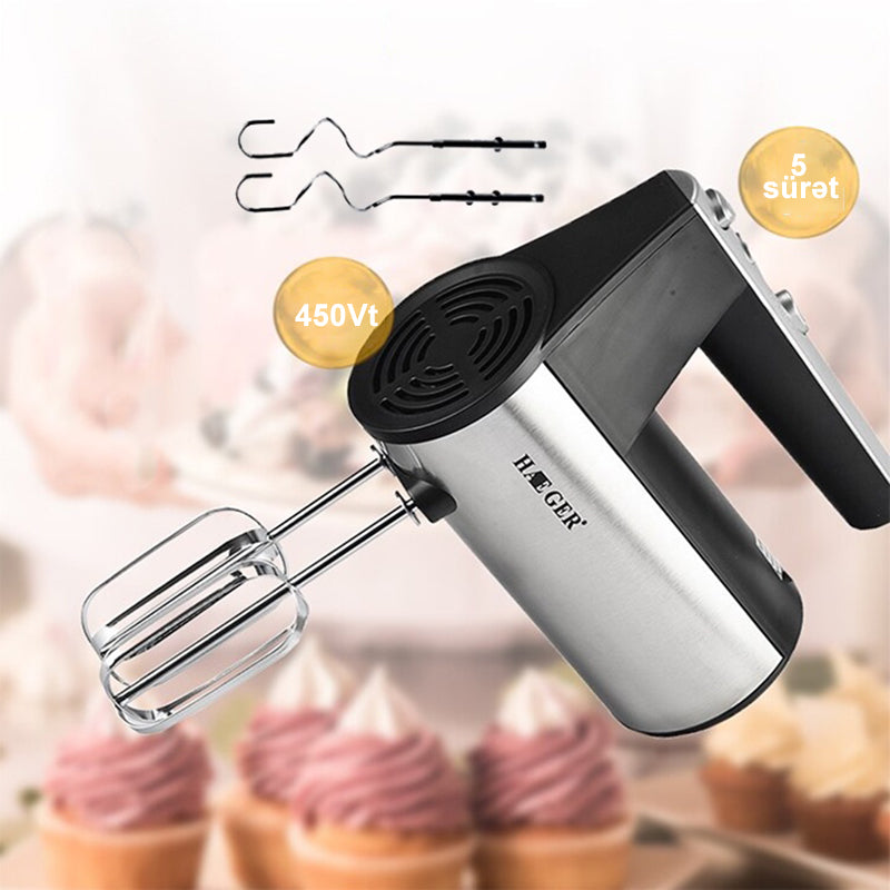 Haeger Compact Multi-Speed Hand Mixer