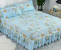Bed Skirt Pillowcase 3 Woolly Bedsheet Bedding Set Bedspread