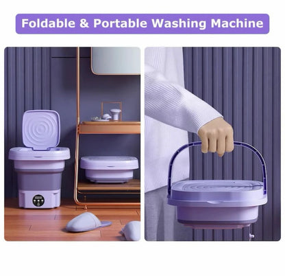 Foldable Mini Washing Machine – Portable Laundry Solution for Travel, Apartments & Baby Care