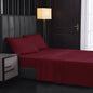 Solid Color Four-piece Sanded Bedsheet Set