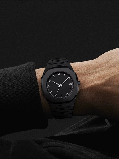 Classic Arabic Calligraphy Stainless Steel Watch