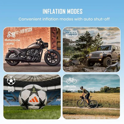 Portable Digital Air Compressor & Tire Inflator | Emergency Auto Pump